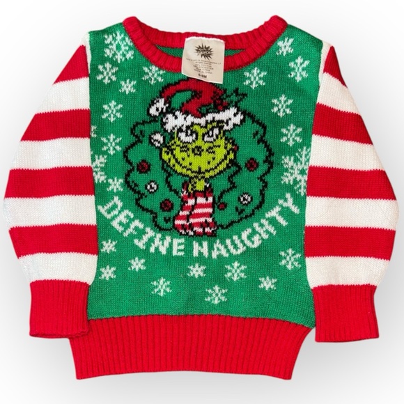 The Grinch Christmas Define Naughty infant unisex sweater - Picture 1 of 5